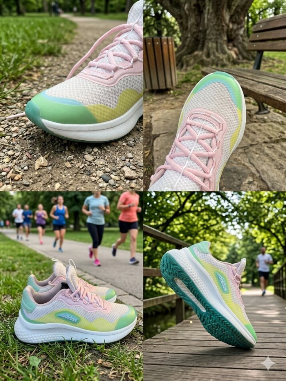 Adidas Solar Glide 3 Multicolor Running Shoes Pink Blue Green Mesh Sneaker 5.5W